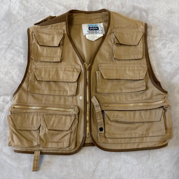 Stansport Outdoorsman Fishing Vest Hiking Camping Utility Pockets Small - Picture 1 of 6